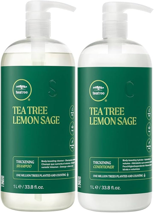 Paul Mitchell Lemon Sage Thickening Shampoo and Conditioner, 33.8oz Duo