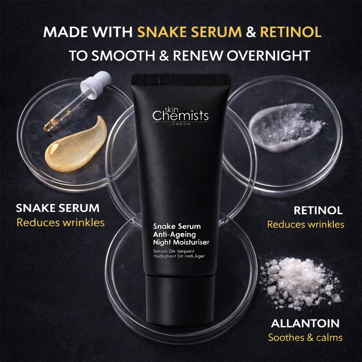 skinChemists Snake Serum Anti-Ageing Night Moisturiser 50ml