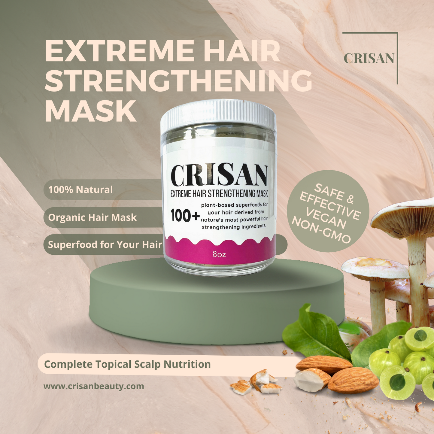Scalp Detox Hair Mask for Clean, Healthy Hair Growth | CRISAN
