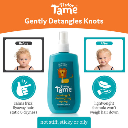 Hair Taming & Detangling Spray for Knots, Frizz and Tangles