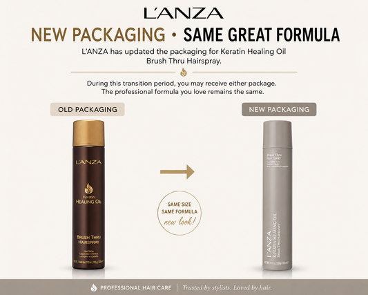 L'Anza Keratin Healing Oil Brush Thru Hairspray 11.8 oz