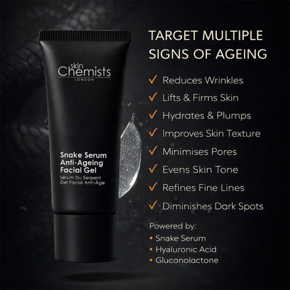 skinChemists Snake Serum Anti-Ageing Facial Gel 30ml