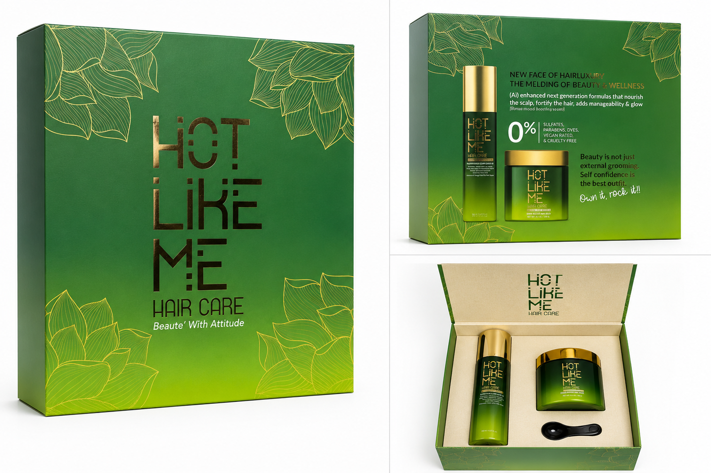 Hot Like Me Hair Care Gift Set - box and products
