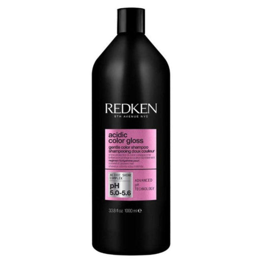 Redken acidic color gloss shampoo bottle on a white background
