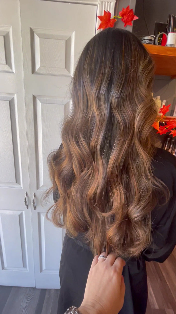 Hair Dynamics salon Fort Lee NJ — brunette balayage waves