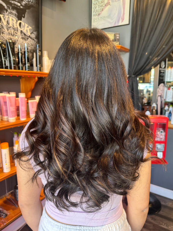 Hair Dynamics salon Fort Lee NJ — healthy brunette curls