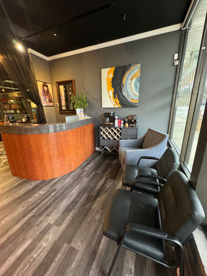 Hair Dynamics salon Fort Lee NJ — salon reception and lounge