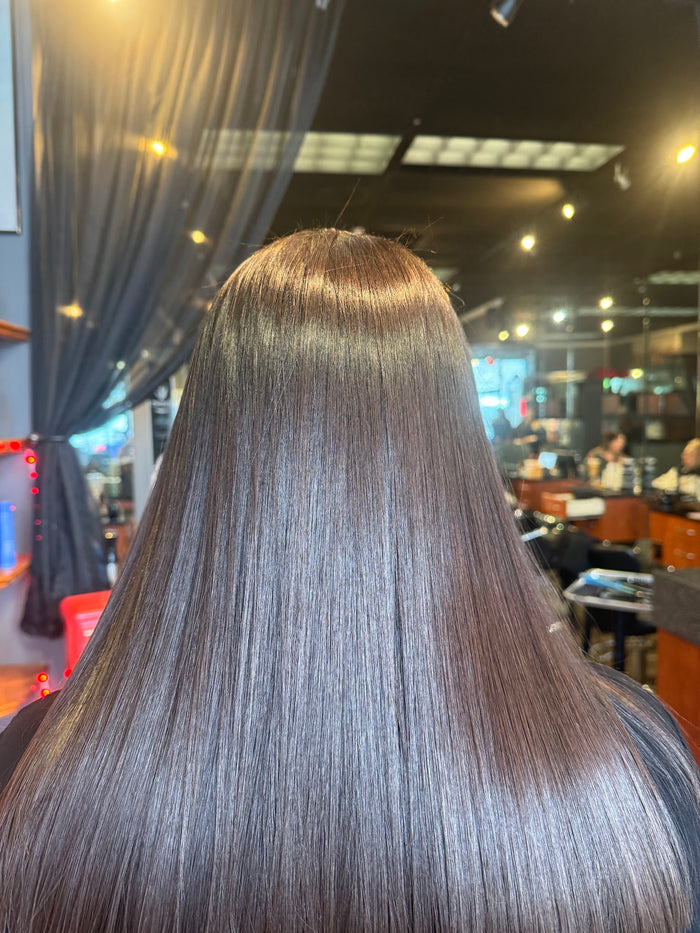 Hair Dynamics salon Fort Lee NJ — sleek smooth keratin result