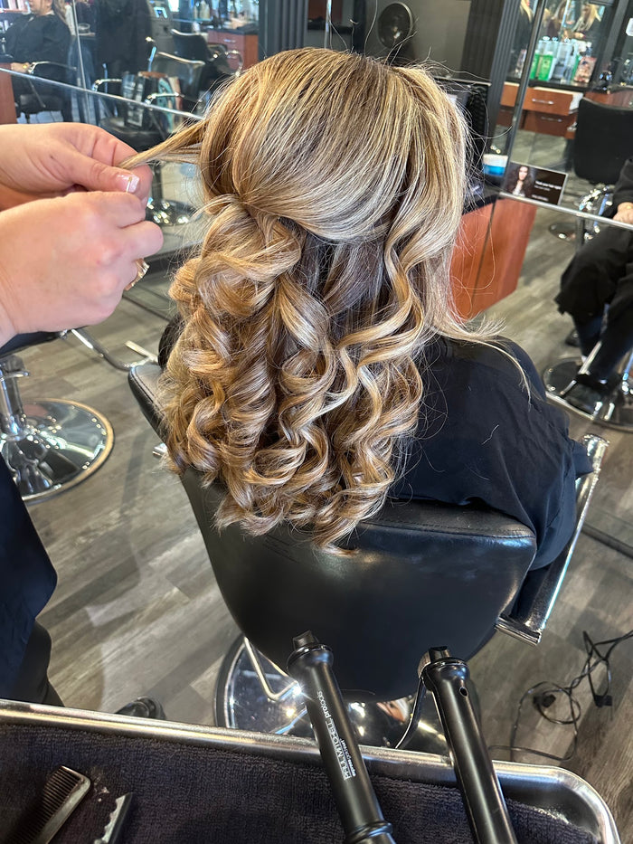 Hair Dynamics salon Fort Lee NJ — bridal curls styling