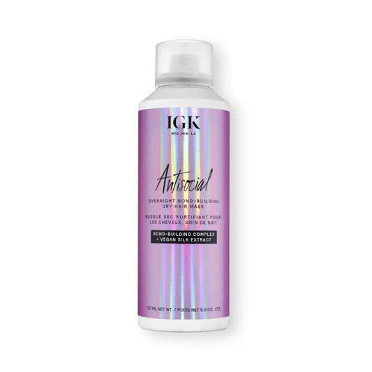 IGK Antisocial Overnight Bond Building Dry Hair Mask 5oz | The