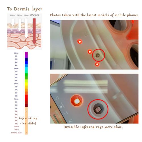 led face mask light therapy led mask red light IR photon skin rejuvenation - view 7