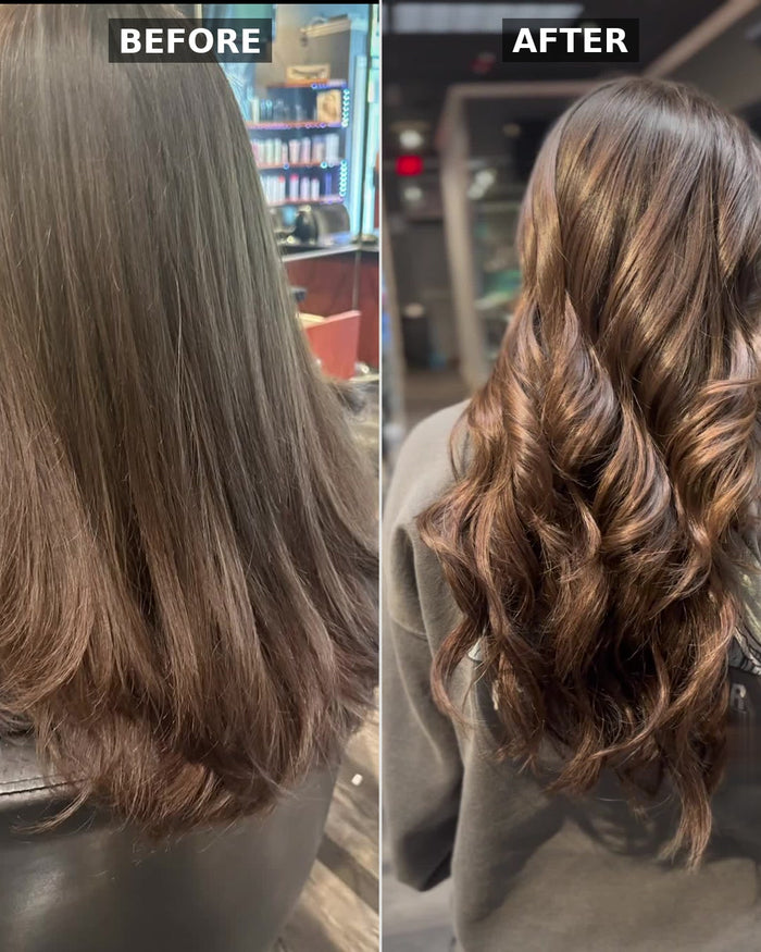 Invisible Bead Extensions before and after at Hair Dynamics, Fort Lee NJ