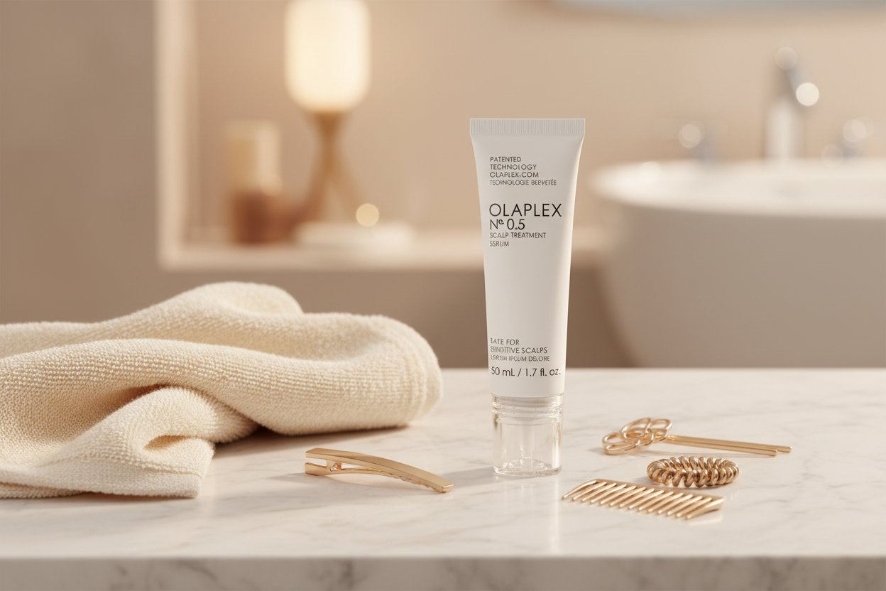 Olaplex haircare products styled on marble surface - HairDynamics VIP Membership