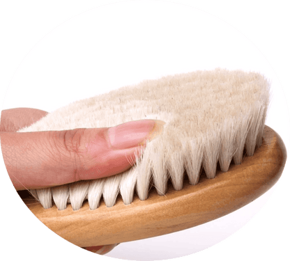 Natural Bristle Hair Brush, Soft Enough For Baby's Delicate Hair and Scalp