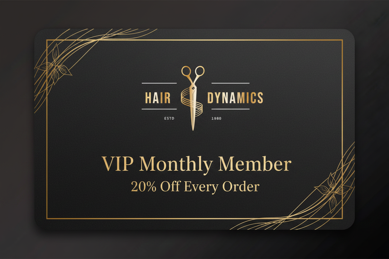 VIP Monthly Membership Card with Logo